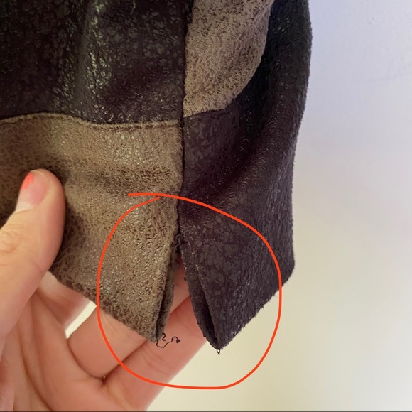 Vintage 2B.Rych Suede Two-Tone Moto Style Jacket - Picture 7 of 8